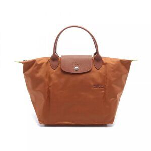Longchamp Le Pliage Green M Hand bag L1623919504 Nylon leather Brown NEW 3